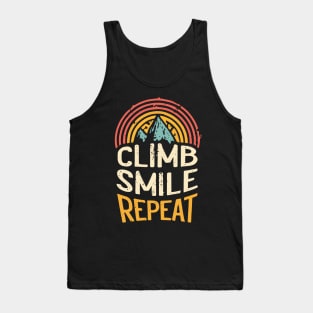 Free Climbing Boulderer Mountain Rock Bouldering Climber Gym Retro Tank Top